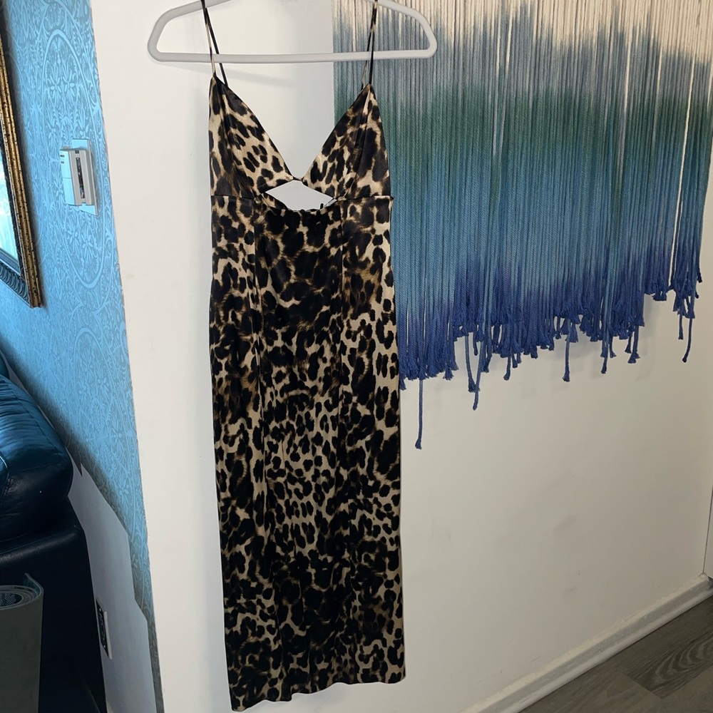 (NWT) Zara Cheeta Print Midi dress